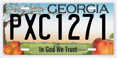 GA license plate PXC1271