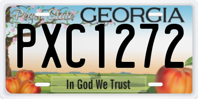 GA license plate PXC1272