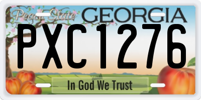 GA license plate PXC1276