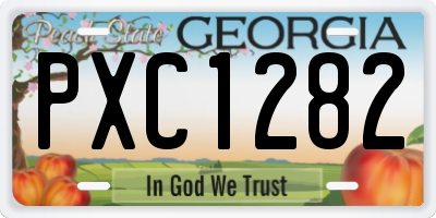 GA license plate PXC1282