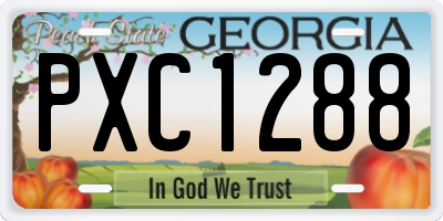 GA license plate PXC1288