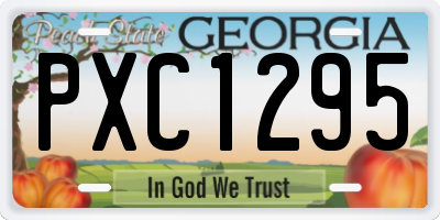 GA license plate PXC1295