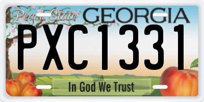 GA license plate PXC1331