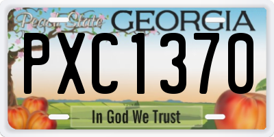 GA license plate PXC1370