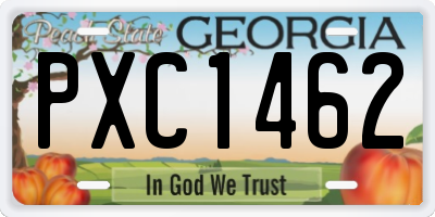 GA license plate PXC1462