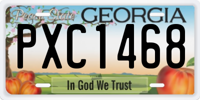 GA license plate PXC1468