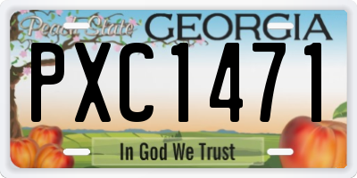 GA license plate PXC1471