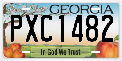GA license plate PXC1482