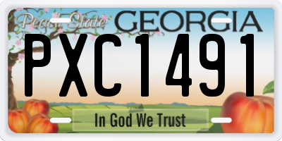 GA license plate PXC1491