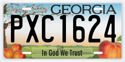 GA license plate PXC1624