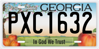 GA license plate PXC1632