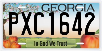 GA license plate PXC1642