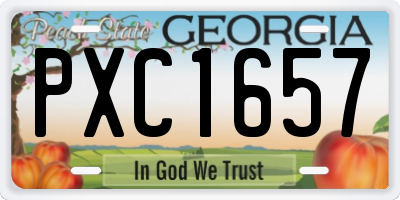 GA license plate PXC1657