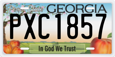 GA license plate PXC1857