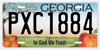GA license plate PXC1884