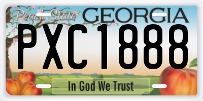 GA license plate PXC1888