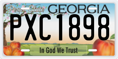 GA license plate PXC1898