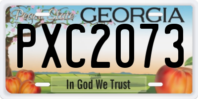 GA license plate PXC2073