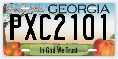 GA license plate PXC2101