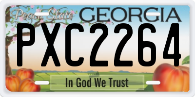 GA license plate PXC2264