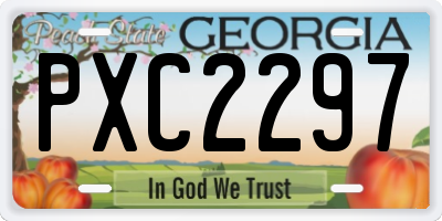 GA license plate PXC2297