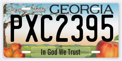 GA license plate PXC2395