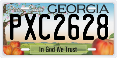 GA license plate PXC2628
