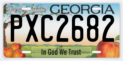 GA license plate PXC2682
