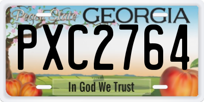 GA license plate PXC2764