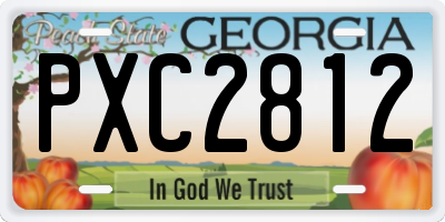 GA license plate PXC2812