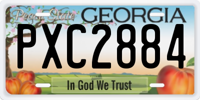 GA license plate PXC2884