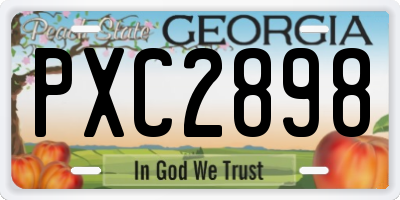 GA license plate PXC2898