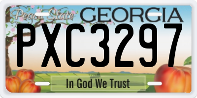 GA license plate PXC3297