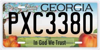 GA license plate PXC3380