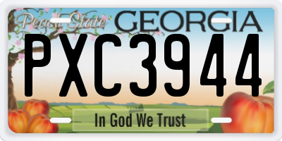 GA license plate PXC3944