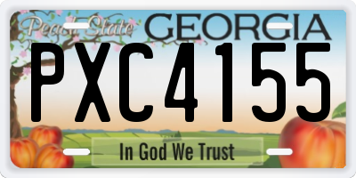 GA license plate PXC4155