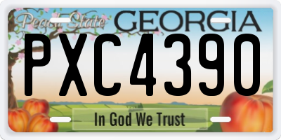 GA license plate PXC4390