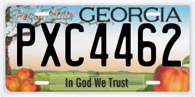 GA license plate PXC4462