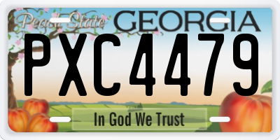 GA license plate PXC4479
