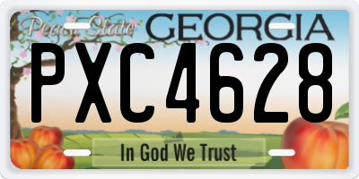 GA license plate PXC4628