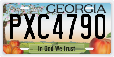 GA license plate PXC4790