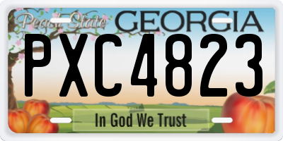 GA license plate PXC4823