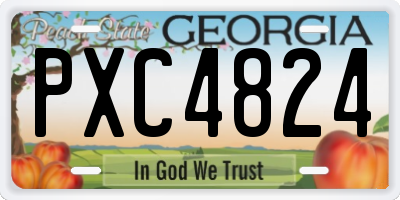 GA license plate PXC4824