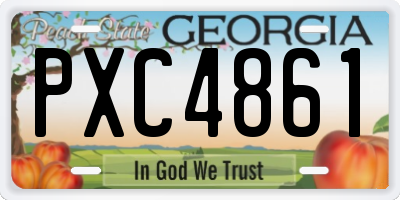 GA license plate PXC4861