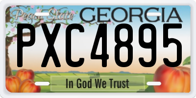 GA license plate PXC4895