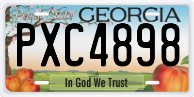 GA license plate PXC4898