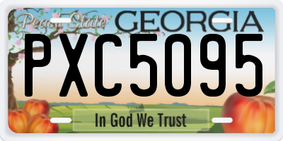 GA license plate PXC5095
