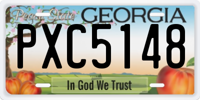 GA license plate PXC5148