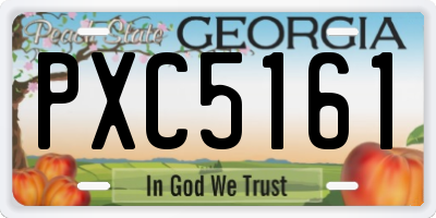 GA license plate PXC5161