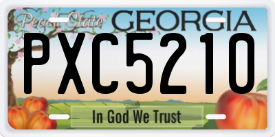 GA license plate PXC5210